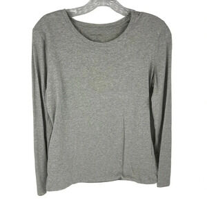 Banana‎ Republic Women's Heather Gray Crewneck Long Sleeve Top Size Small